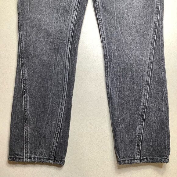 A&F Curve Love High Rise Skinny 25 Short Asymmetric Seam Washed‎ Black - Picture 4 of 8